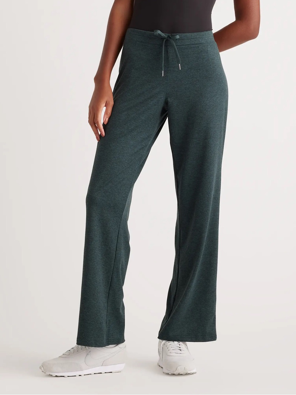 2 piece set QUINCE Heather Green Flowknit Small